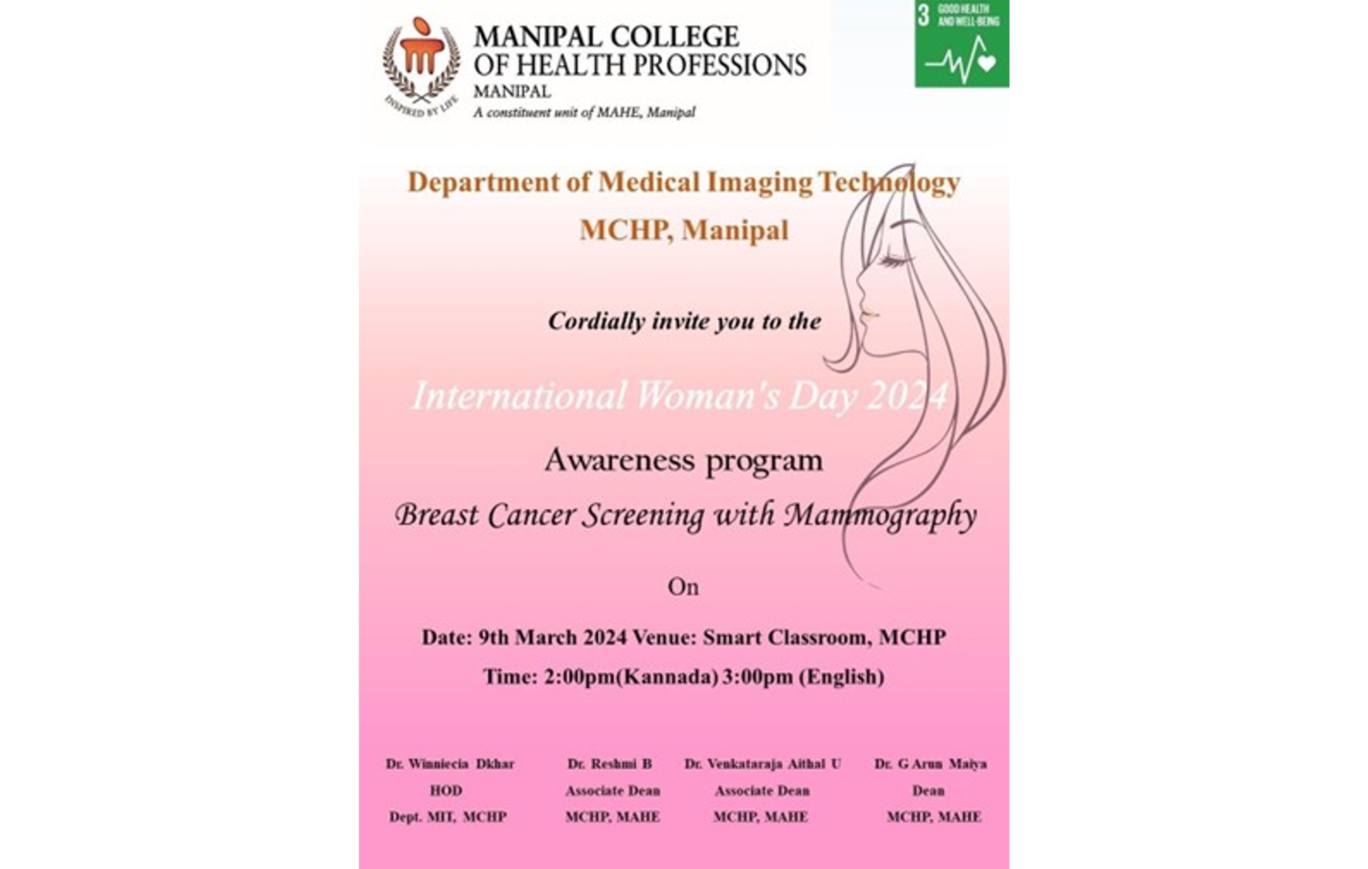 Awareness program on Breast Cancer Screening with Mammography by Department of MIT, MCHP, ɳ