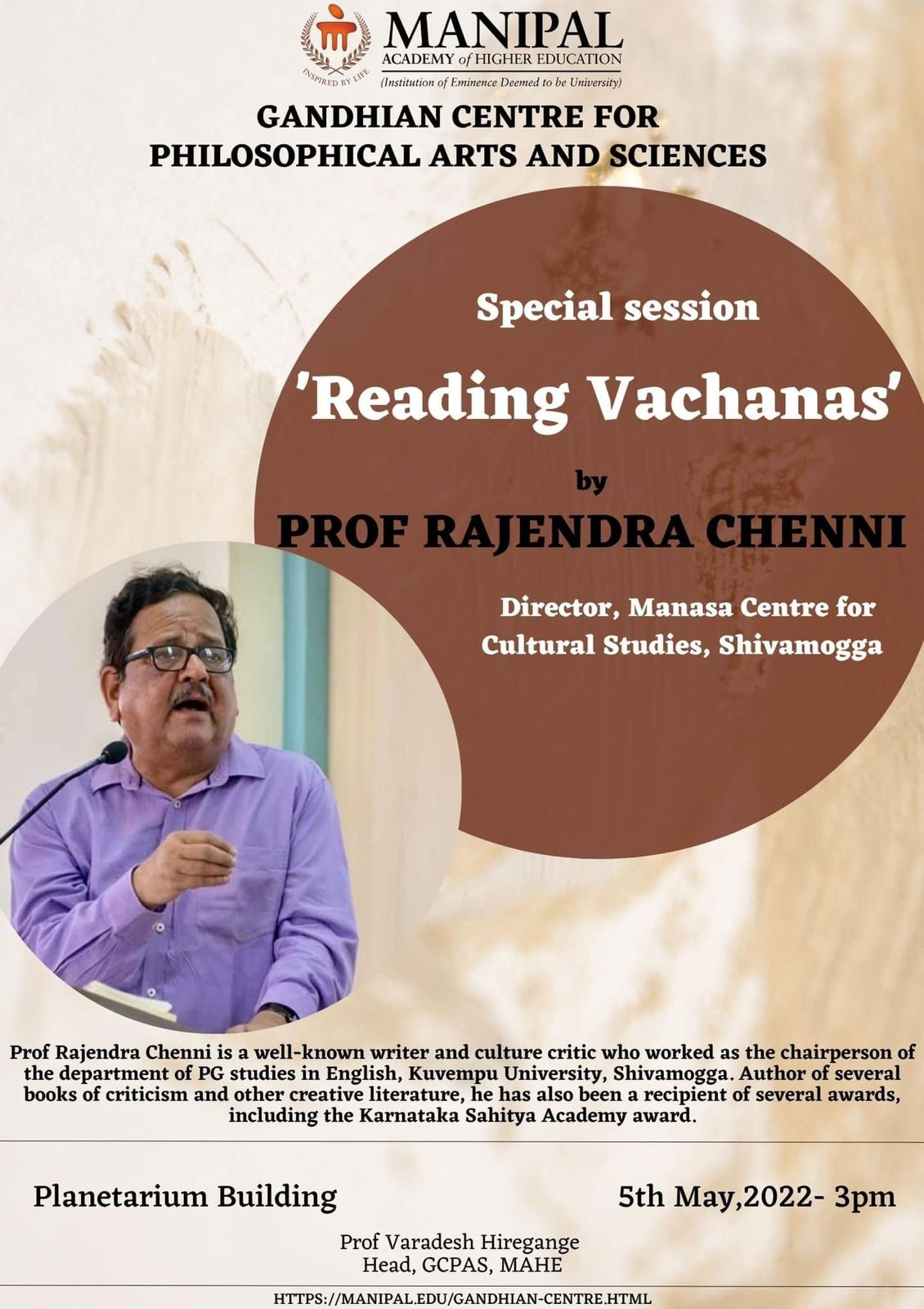 'Reading Vachanas' by Prof Rajendra Chenni