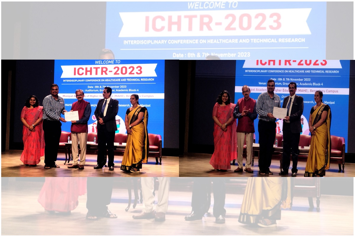 Dr Vamshi Krishna T Baggs Awards at ICHTR 2023