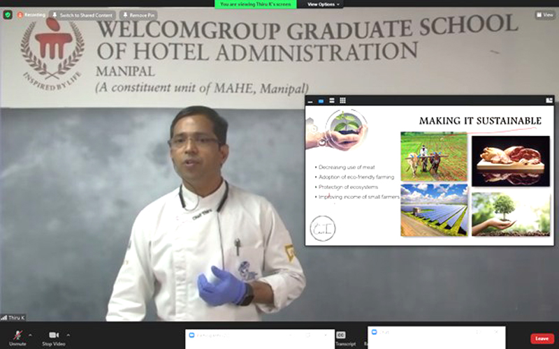 Food tourism in India: Online demo by Chef Thiru for WSU Carson College of Business