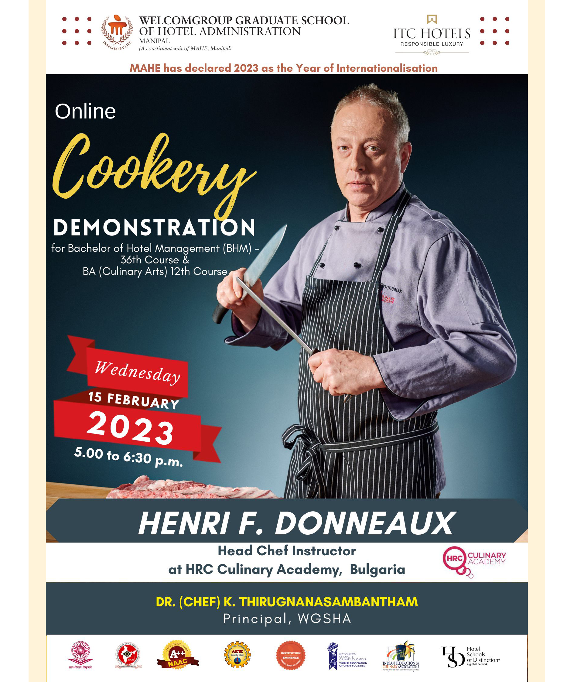 Cookery demo by Chef Henri Donneaux from HRC Culinary Academy Bulgaria